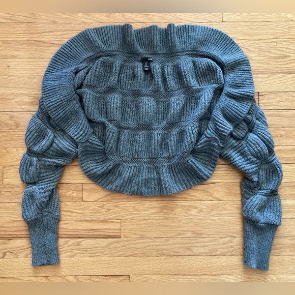 🖤 Puffy oversized grey cardigan - Picture 2 of 4